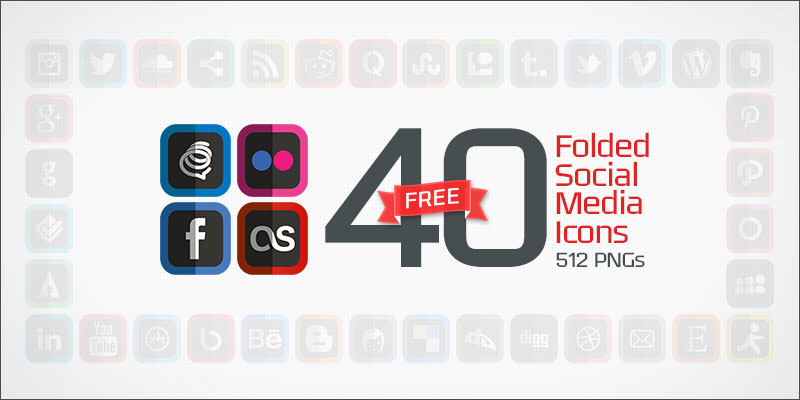 40-folded-social-media-icons
