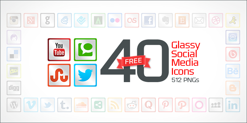 40-glassy-social-media-icons