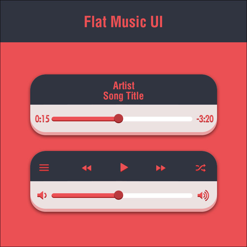 Flat Music UI