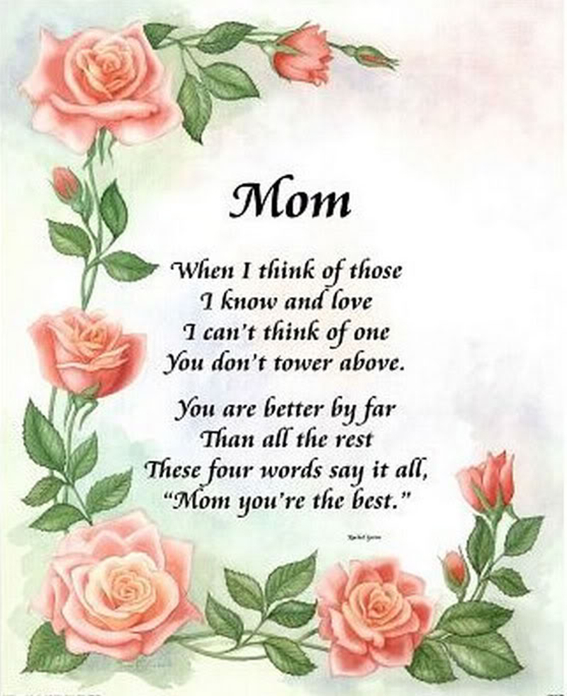 Best 30 Mothers Day Poems Quotes