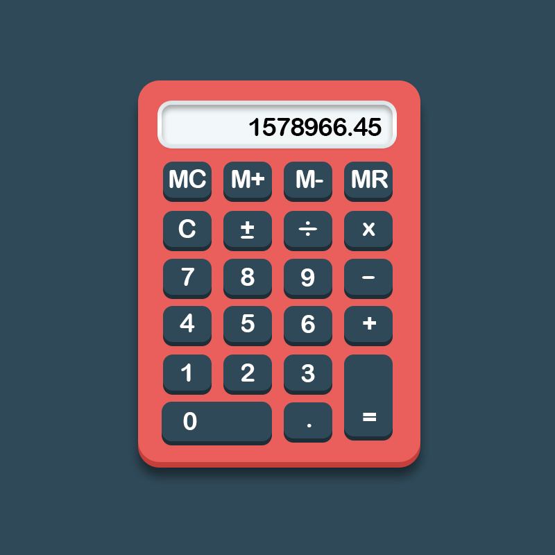 4 Free Professional Calculator UI Designs 2014 (Psd)