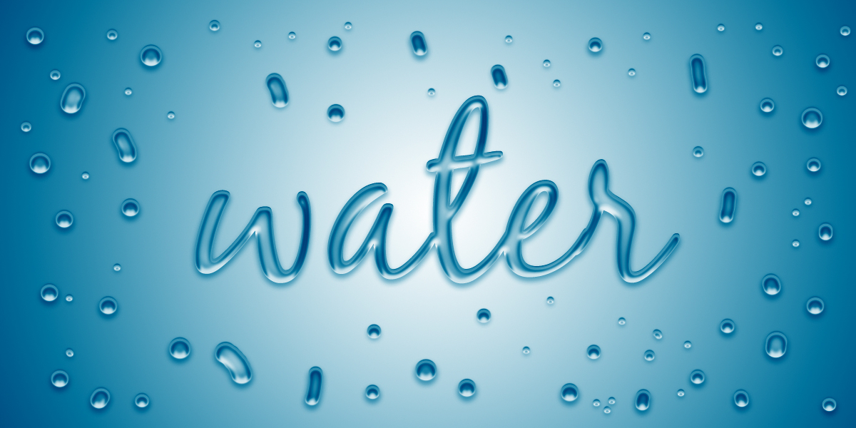 water bubble text effect