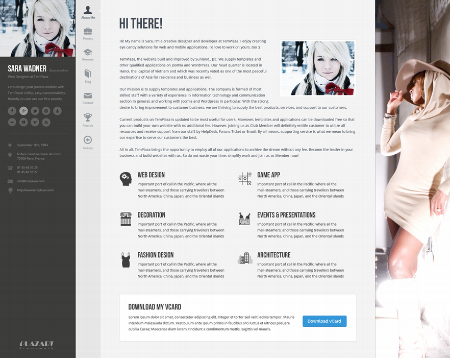 Profiler – vCard Resume WordPress Theme