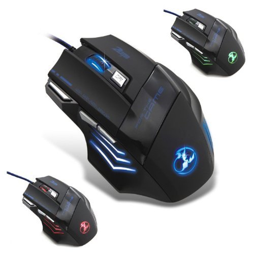 Zelotes 5500 DPI 7 Button LED Optical USB Wired Gaming Mouse 2