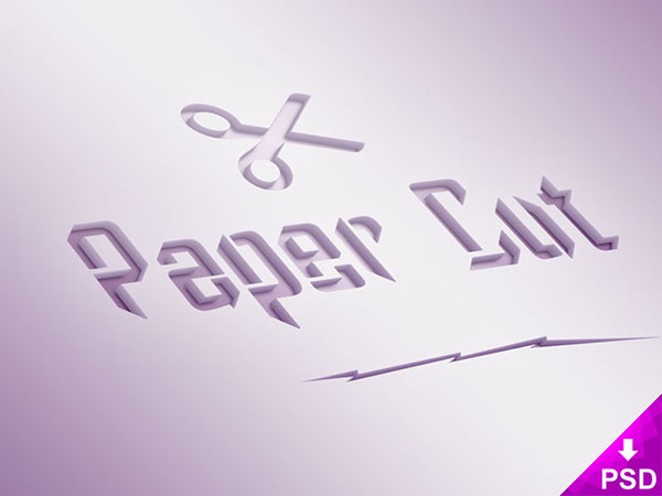 Free Paper Cut Layer Style Psd