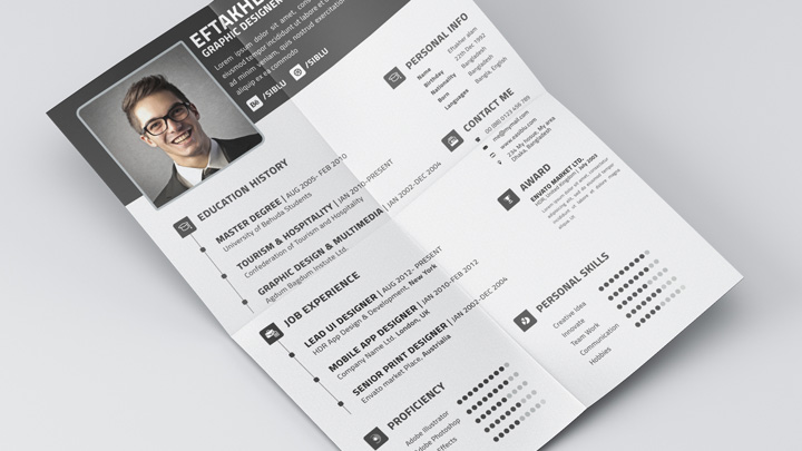 Free Professional Resume Template & Business Card