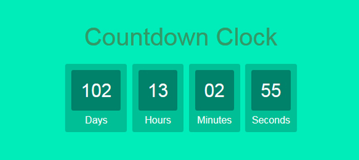 Download Free Styled JavaScript Countdown Clock
