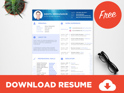 free-resume-template-download-psd