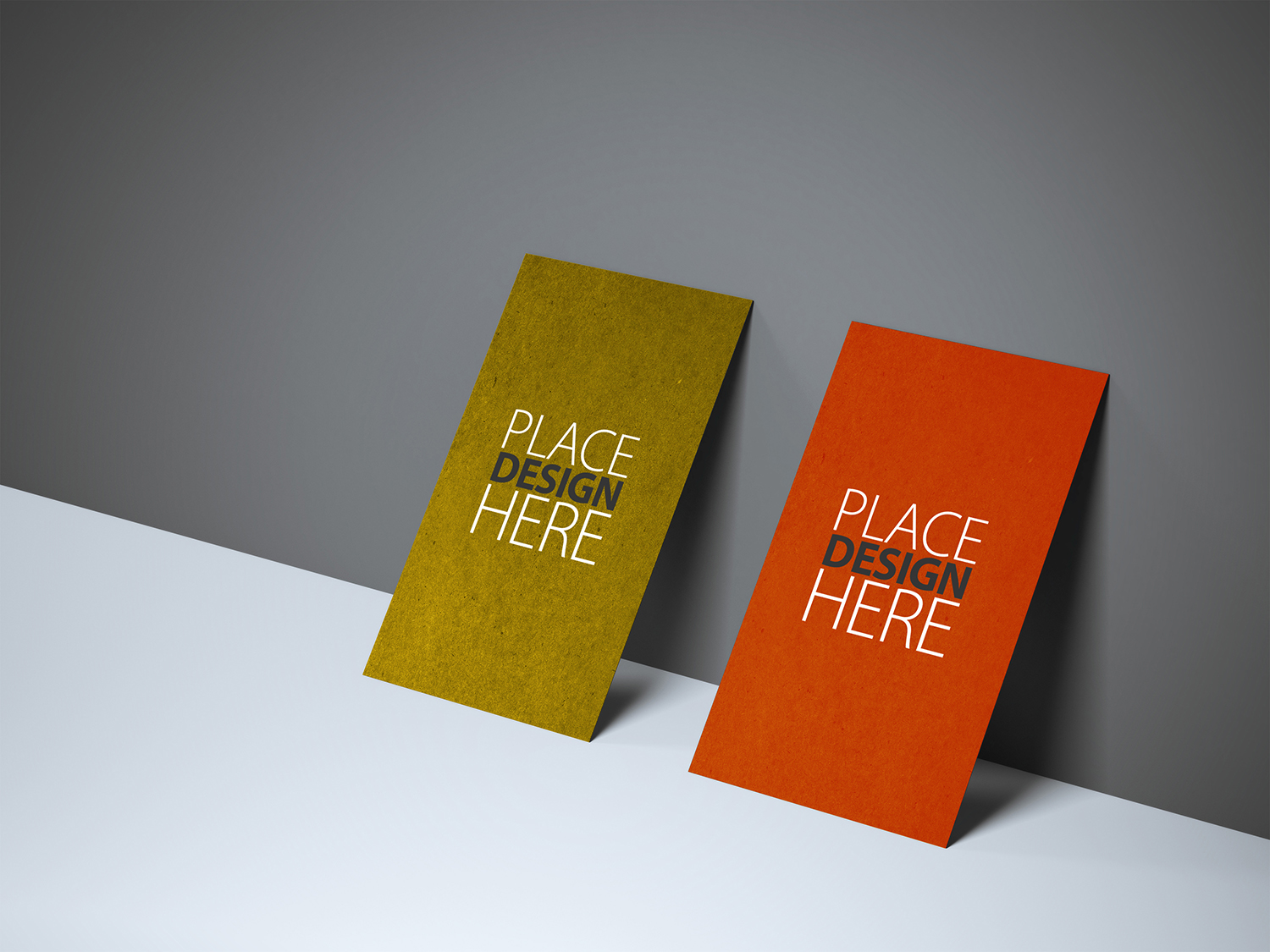 Free Textured Front Back Business Card Mockup