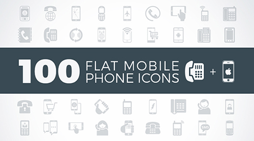 100-flat-mobile-phone-icons