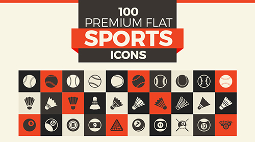 100-premium-flat-sports-icons
