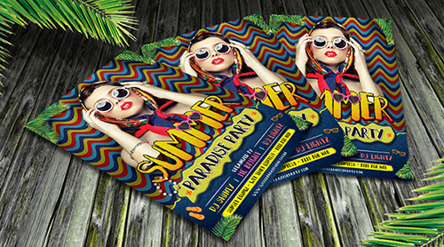 summer-paradise-party-flyer-template-design