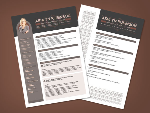 Free Premium Professional Resume (CV) Design Template with Best Resume Format