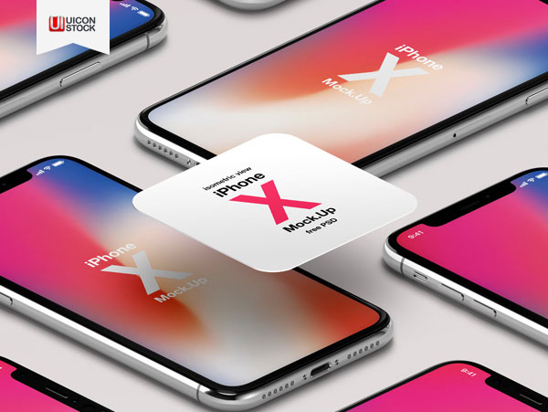 Free-iPhone-X-Psd-Mockup-Isometric-2018