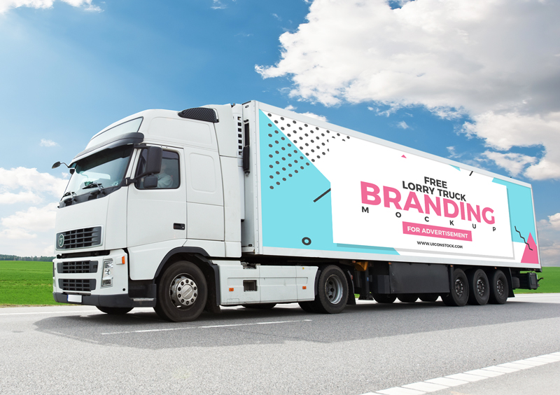 Free-Lorry-Truck-Branding-Mockup-For-Advertisement-2018