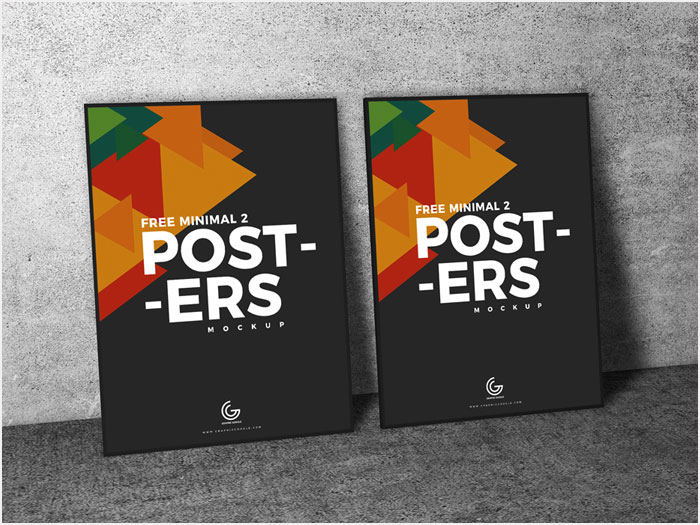 Free-Minimal-2-Posters-Mockup