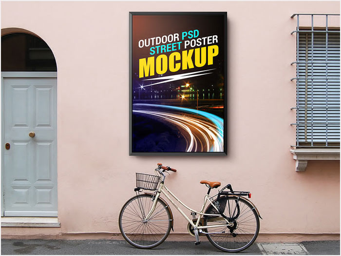 Free-Outdoor-Street-Poster-Mockup