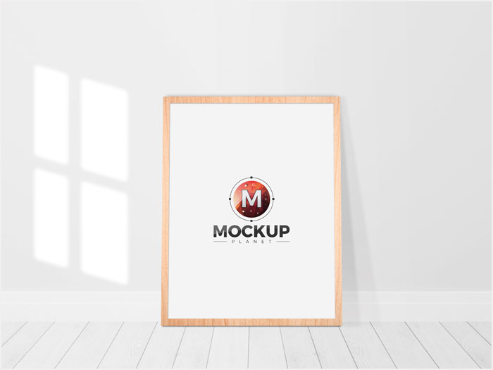 Free-Wooden-Standing-Frame-Poster-Mockup