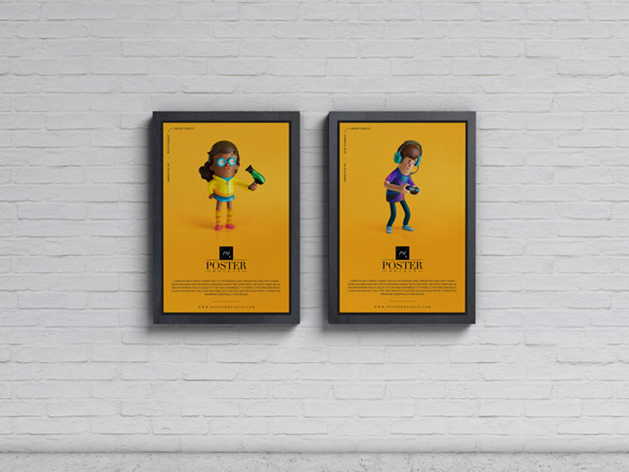 Advertisement-Display-Posters-Mockup-PSD