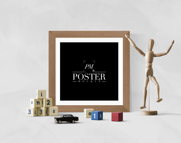 Artistic-Interior-With-Creative-Antique-Square-Poster-Frame-Mockup-PSD