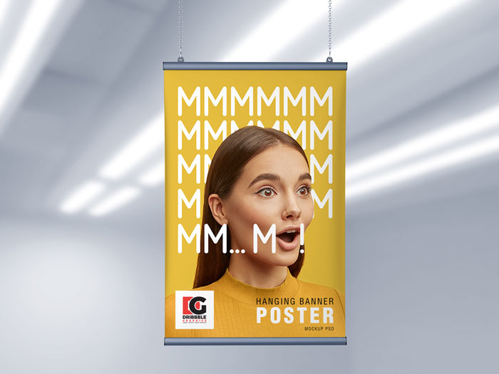 Ceiling-Hanging-Banner-Poster-Mockup