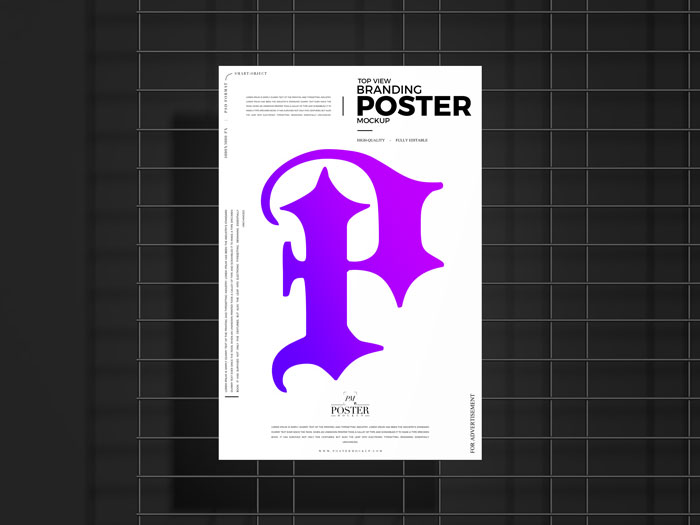 Free-Black-Metal-Frame-Poster-Mockup