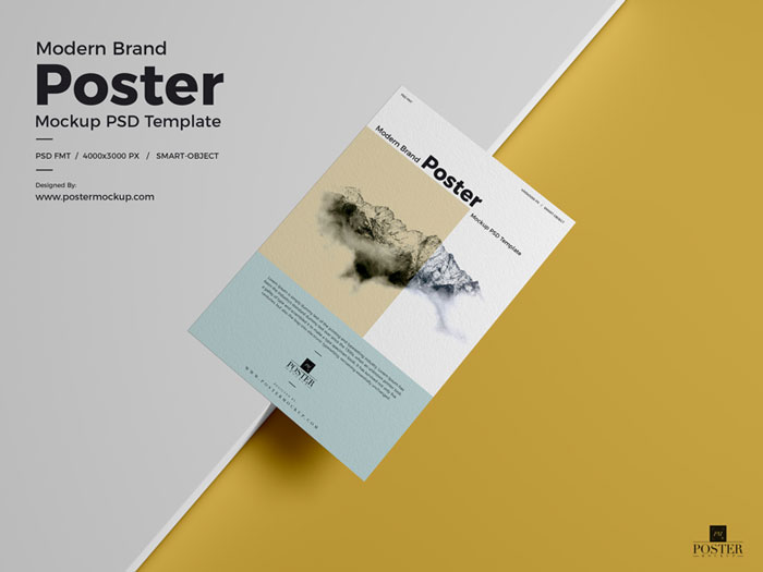 Modern-Brand-Textured-Paper-Poster-Mockup