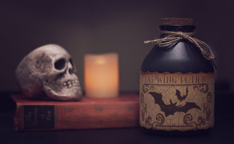 Scary-Halloween-Book-With-Candle