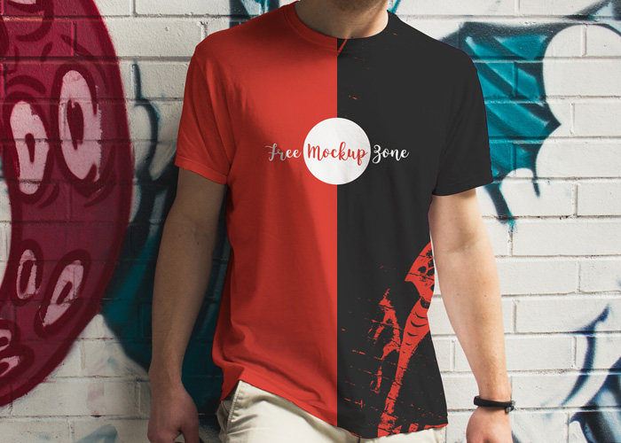 Free-Boy-Wearing-TShirt-Mockup