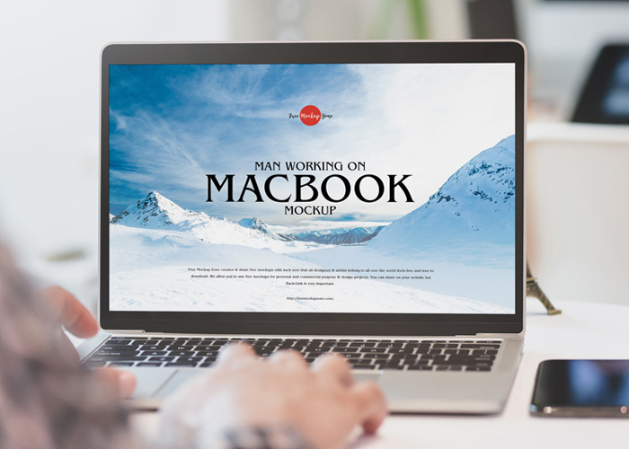 Free-Man-Using-MacBook-Mockup