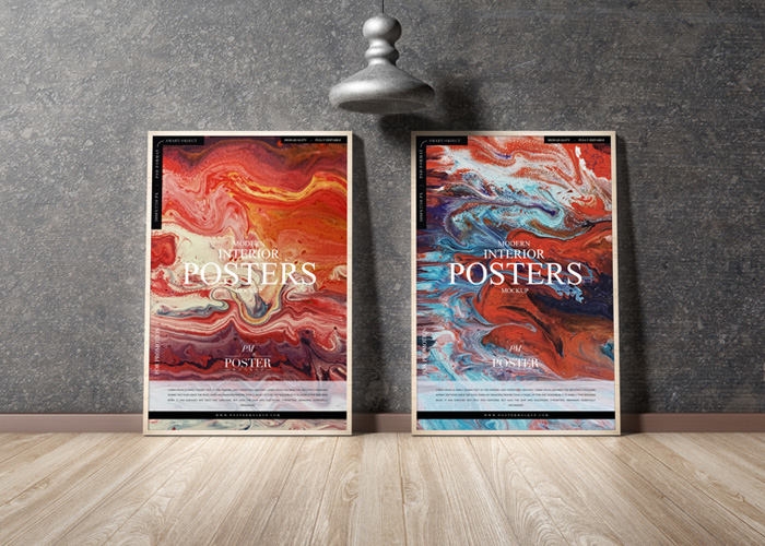 Free-Modern-Interior-Posters-Mockup