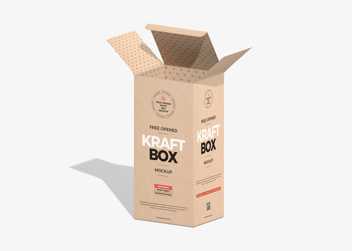 Free-Packaging-Kraft-Box-Mockup