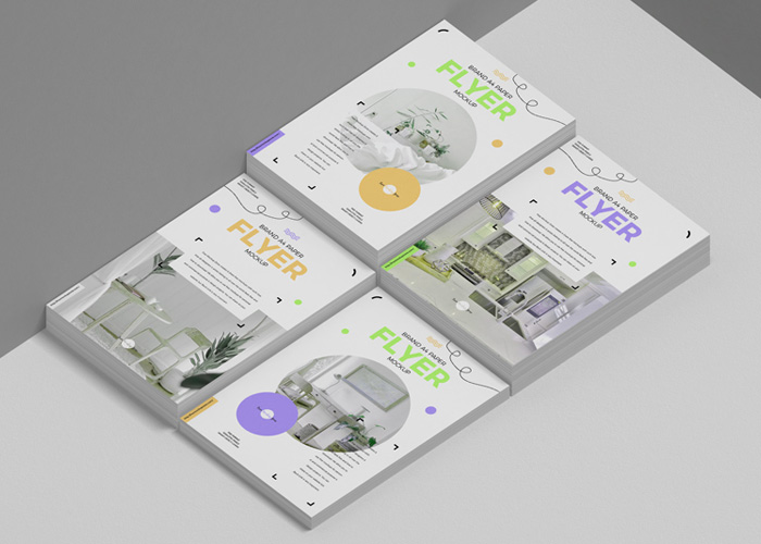 Free-Stack-of-A4-Paper-Flyer-Mockup