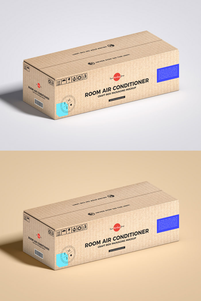 Free-PSD-Air-Conditioner-Craft-Box-Packaging-Mockup