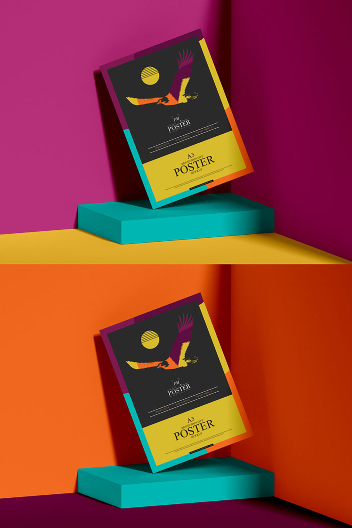 Free-PSD-Brand-Identity-A3-Paper-Poster-Mockup