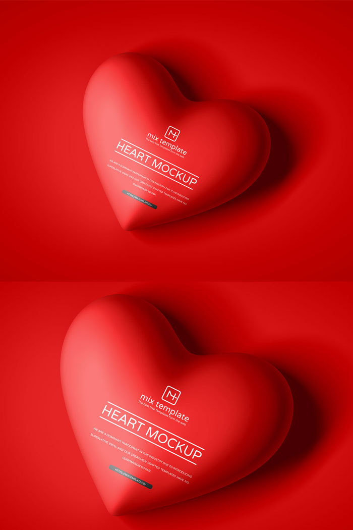 Free-PSD-Top-View-Heart-Mockup