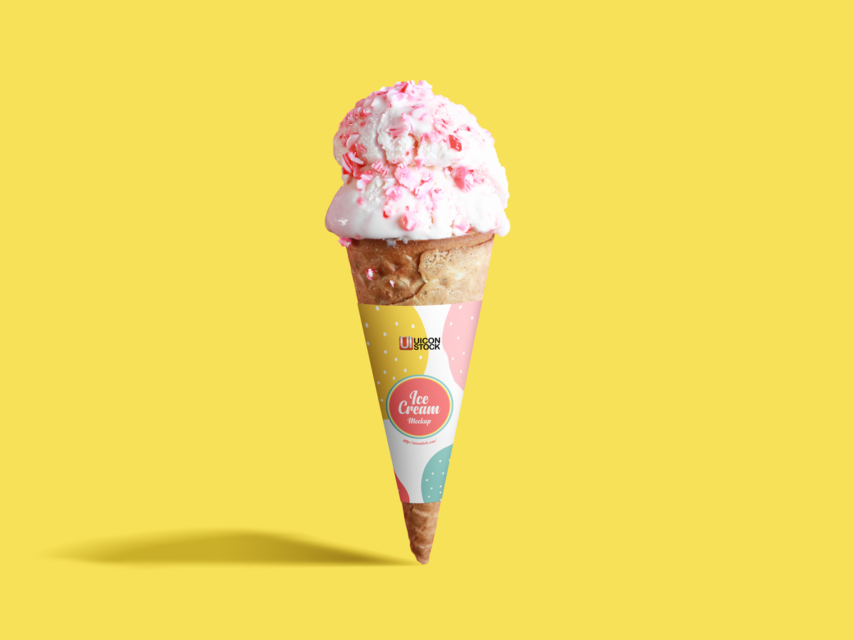 Free Ice Cream Mockup.