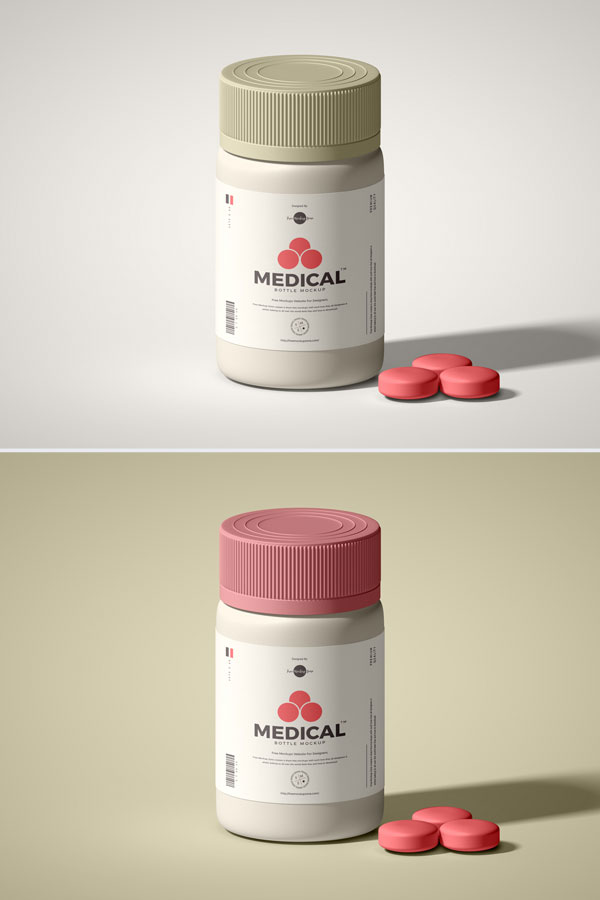 Free-Medicine-Bottle-with-Pills-Mockup-PSD