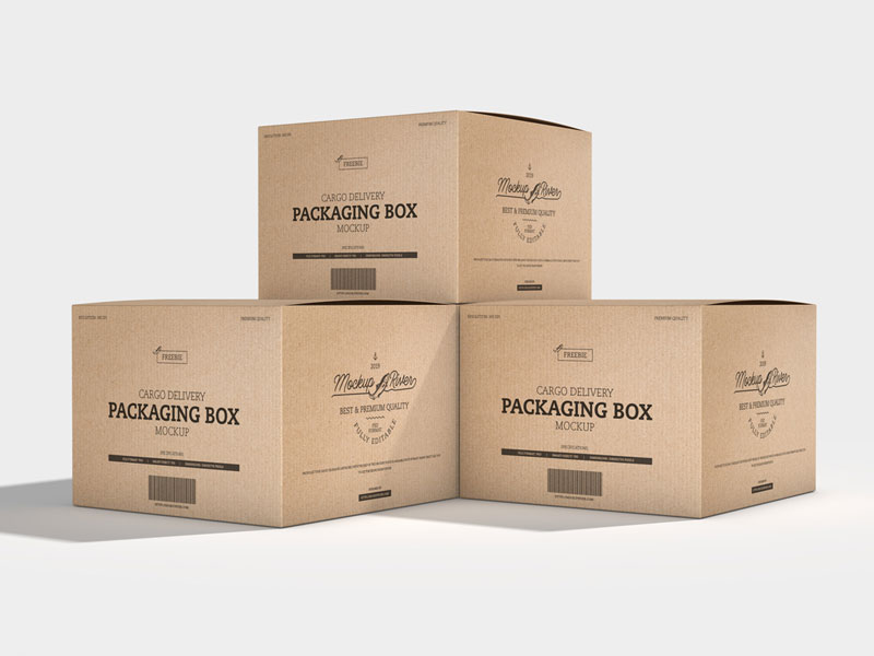 Free-Cargo-Delivery-Packaging-Box-Mockup