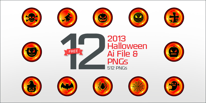 12 Free 2013 Halloween (PNGs & Vector File)