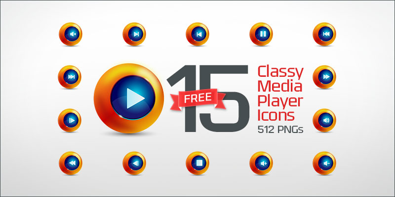 15 Free Classy Media Player Icons (PNGs & Vector File)