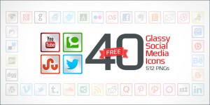 40-glassy-social-media-icons