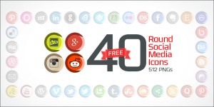 40-round-social-media-icons