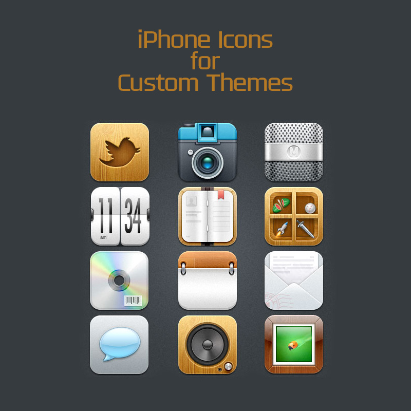 Free iPhone Icons for Custom Themes (PNGs)