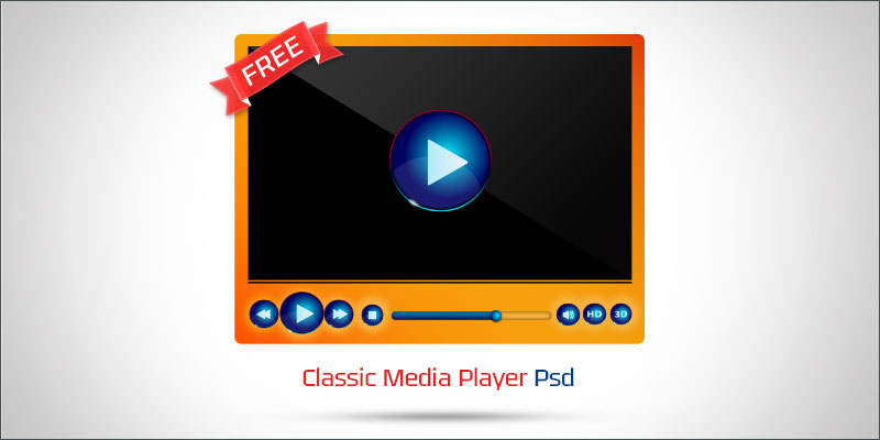 Free Classic Media Player UI (Psd)
