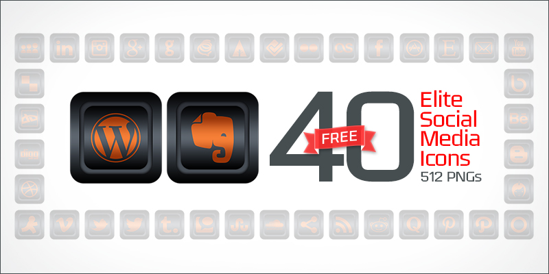 40 Free Elite Social Media Icons (PNGs & Psd File)