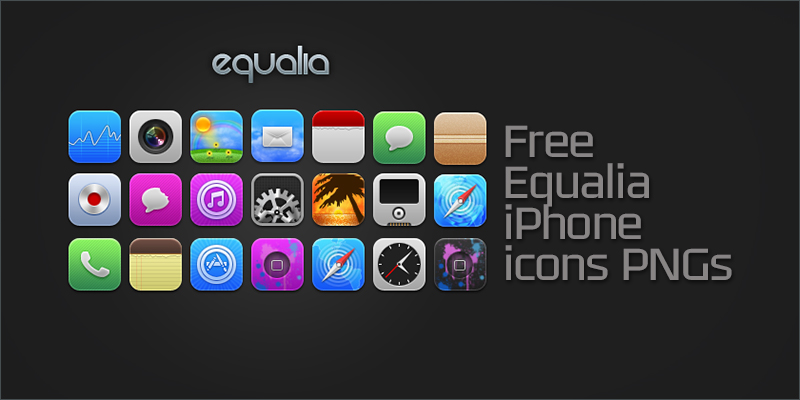Free Equalia iPhone Icons (PNGs)