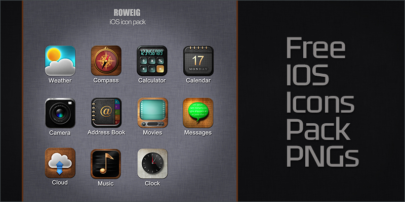 Free iOS Icon Pack (PNGs)