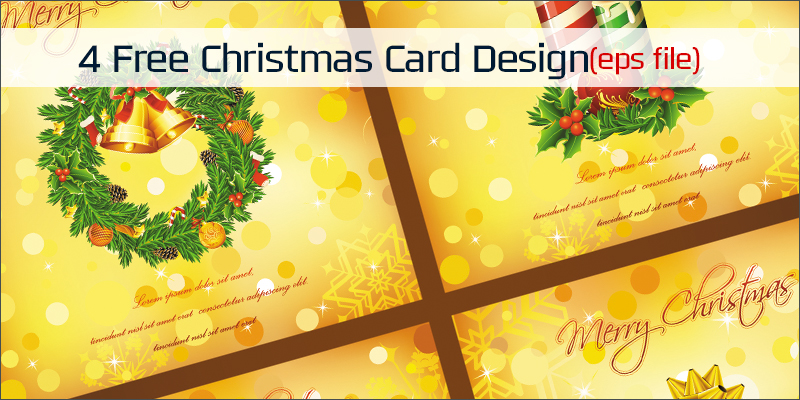4 Free Christmas Card (Ai file)