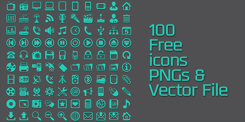 100 Free Icons (Vector File)